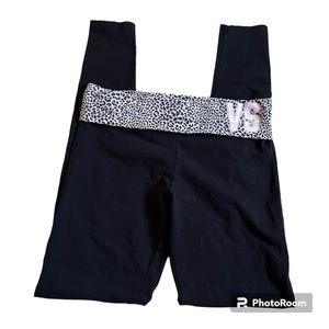 cheetah print victoria’s secret fold over leggings